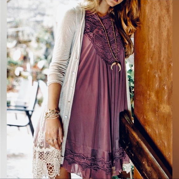 ALTAR’D STATE Charlotte Dress in Wine - Picture 3 of 8